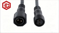 Connecteurs mâles/femelles étanches personnalisables en cuivre avec câble, 2 à 5 broches, 110 V/250 V, pour applications FPC extérieures, 8 mm, 12 mm, 16 mm