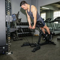 Banc d'hyperextension commercial réglable à 45 degrés en acier robuste pour l'exercice du dos, équipement de gym professionnel