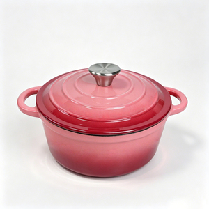 <span class=keywords><strong>Cocotte</strong></span> <span class=keywords><strong>en</strong></span> <span class=keywords><strong>fonte</strong></span> émaillée classique avec couvercle, compatible four, antiadhésive, pour la cuisine quotidienne familiale - Product Image 1