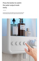 Ensemble de douche thermostatique haut de gamme en laiton avec écran LED numérique, filtration du chlore, étagère de rangement multifonctionnelle, design moderne