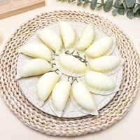 Jouet Squishy Taba en forme de dumpling, simulation 3D, mini-aliment, porte-clés, pendentif, mignon, anti-stress, rebondissant, jouet sensoriel à presser