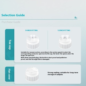 1L/2L lưu trữ chất lỏng hút chân không chai với <span class=keywords><strong>TEE</strong></span> Bìa tiêu cực bơm áp lực cho sinh học và phòng thí nghiệm cung cấp lưu trữ - Product Image 4