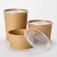 Boîte à emporter carrée en papier kraft jetable, recyclable et résistante à l'huile, avec couvercle, pour salades et plats de restaurant, vente en gros