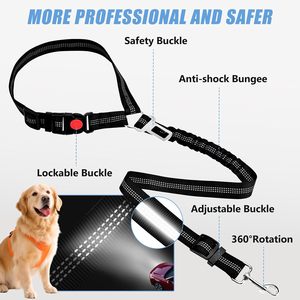 Vente en gros d'usine : Sangle de sécurité robuste et durable en nylon, rétractable et réglable, pour chien, animal de compagnie, véhicule, voiture, laisse de siège - Product Image 3