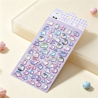 Autocollants 3D en résine époxy effet bulle, motifs anime et dessins animés, réutilisables, imprimés UV, pour scrapbooking, journal, agenda, bricolage, décoration, vente en gros