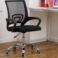 Chaise de bureau ergonomique robuste et légère en maille, pivotante et réglable en hauteur, pour chambre d'hôtel et bureau d'étude, vente en gros