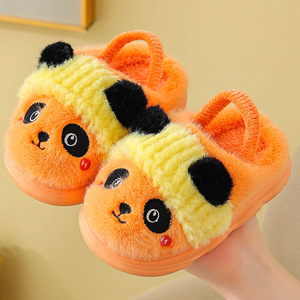 Nouvelles pantoufles en peluche ours panda pour enfants, douces, décoratives, dessin animé, hiver, avec coussin d'air, plateforme confortable, imprimées - Product Image 5