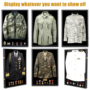 37x26 pouces grand uniforme militaire ombre boîte vitrine serrure <span class=keywords><strong>armée</strong></span> marine <span class=keywords><strong>Air</strong></span> Force médaille ruban cadre Photo cadre animaux - Product Image 4