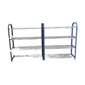 Tw Four Tier <b>Shoe</b> <b>Rack</b> Black Durable Freestanding Multi Layer <b>Storage</b> For Home Dormitory Use - Product Image 2