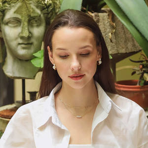 Collar de Perlas de Agua Dulce con Oro de 14k, Collar de Moda para Mujer, Collar con Colgante Chapado en Oro que No se Deslustra, Venta al por Mayor - Product Image 3