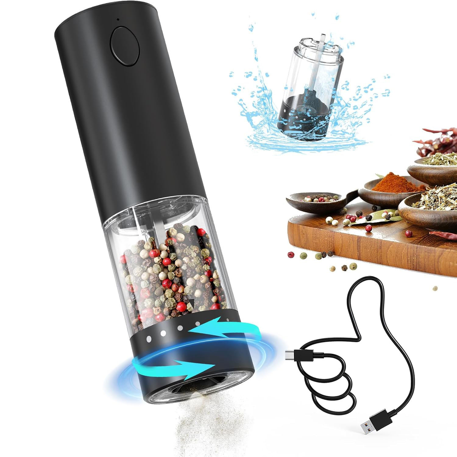 Ensemble de moulins à sel et à poivre électriques