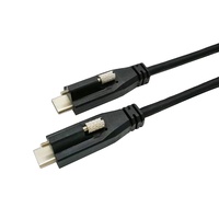 Câble de caméra industrielle USB 3.1 Type C mâle à mâle avec câble à vis unique verrouillé Vis de verrouillage USB C