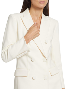 <span class=keywords><strong>Abito</strong></span> da donna personalizzato <span class=keywords><strong>doppio</strong></span> <span class=keywords><strong>petto</strong></span> a manica lunga formale con scollo a V <span class=keywords><strong>abito</strong></span> elegante con bottoni per la carriera - Product Image 5