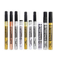 Stylo à encre d'art d'ongle à séchage rapide rose or noir métallique bricolage conception d'ongles décoration marqueur doublure brosse stylo