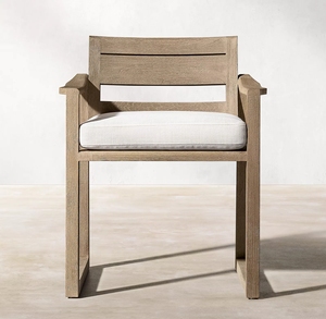 Ensemble <span class=keywords><strong>table</strong></span> et chaise de jardin extérieur pour hôtel et <span class=keywords><strong>restaurant</strong></span> Accoudoir en teck Chaise de salle à manger pour villa, cour, hôtels, restaurants - Product Image 2