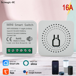 Tuya mini thông minh chuyển đổi AC100-240V 16A mô-đun Power Monitor 2-cách kiểm soát Mini <span class=keywords><strong>Switch</strong></span> Breaker cuộc sống thông minh làm việc với Alexa Google - Product Image 2