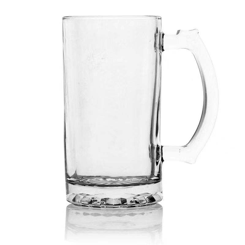 Large Beer Mug  Glass Mugs With Handle 350ml 500ml Beer Stein Super Mug OEM Color or Logo