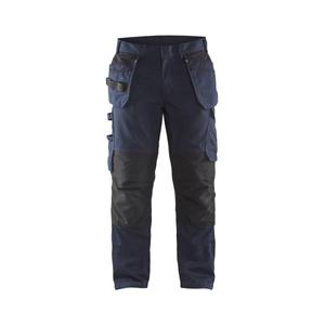 BLAKLADER - 149613308633D116 Pantalon de service stretch avec poches à clous Bleu marine foncé/jaune-PANTALON DE TRAVAIL EAN 7330509893210 - Product Image 1