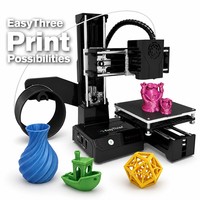 Mini imprimante 3D FDM de bureau à cadre ouvert avec plateau magnétique USB TF pour débutants STEM