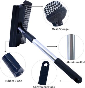 2-in-1 Window <b>Squeegee</b> and Car Cleaning Tool and Window Cleaner with Aluminum Telescopic Pole - Product Image 2