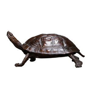 Copper And <b>Gold</b> Years Brass Turtle Ornament <b>Small</b> Animal Decor <b>Table</b> Top Gift For Elders - Product Image 1