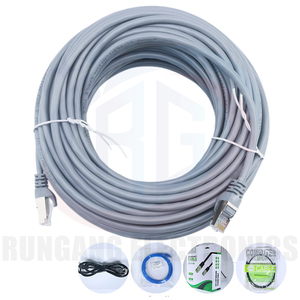 Rg OEM 100% Cabo 2m 305m FTP 4PR 24/26AWG CuộN vá dây RJ45 8P8C CAT6 UTP cáp - Product Image 1