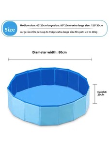 Piscina para <span class=keywords><strong>Perros</strong></span> de Plástico Ecológica en Oferta, Piscina Plegable Portátil de 120 cm para Niños, Bañera para Niños para Todas las Estaciones - Product Image 4