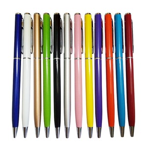 Bolígrafo Promocional Bonvada Gifts, Cuerpo Metálico Delgado, Personalizado con Logotipo Publicitario, Punta de 1.0 mm y Tinta Negra, Artículo Novedoso - Product Image 5