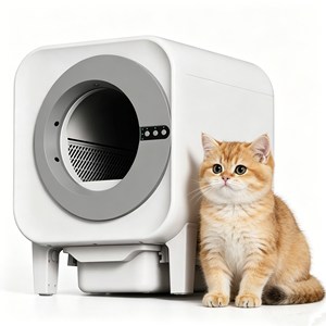 Bac à litière intelligent pour chat, grande capacité 65L, en plastique ABS, anti-fuite, facile à nettoyer, pour tous les chats domestiques - Product Image 1