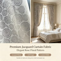Tissu Jacquard Tissé 100% Polyester Teint Doux Décoratif Largeur 98 pouces pour Rideaux et Draperies – Production Textile de Maison en Gros