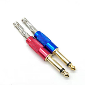 Vieida 6.35mm Mono TS Audio Plug Gold Plated Solder Connector Red Blue - Product Image 4