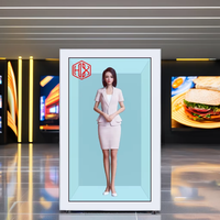 Vitrine interactive à écran LED HXXK OEM, tailles personnalisées, hologramme 3D, écran tactile A+, publicité, hôpitaux, éducation, intérieur