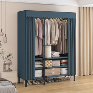 Armario Metálico Personalizable Negro, Armario Portátil <span class=keywords><strong>con</strong></span> Cierre y 2 Puertas, Amplio Espacio de Almacenamiento de Gran Capacidad - Product Image 4