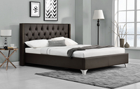 Lit flottant avec tête de lit à boutons souples Willsoon Stylish Wing design pu avec clous classiques Offre Spéciale