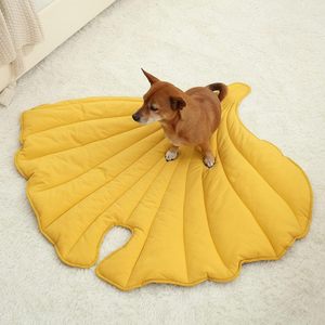 Ginkgo Leaf Dog Mat Polyester Fiber Fill Bolster Shape Pet Seat Cushion For Dog Summer <b>Cooling</b> <b>Pad</b> All Seasons Use - Product Image 2