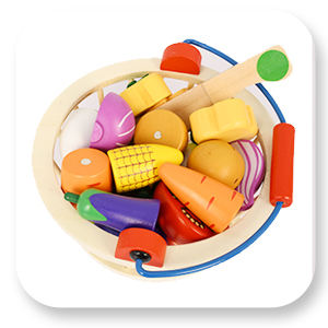 Accessoires de jeu d'imitation de <span class=keywords><strong>cuisine</strong></span> personnalisés en gros Jouets de <span class=keywords><strong>simulation</strong></span> Ensemble de fruits en bois - Product Image 4