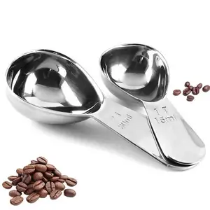 Online Shop Hot Sale Kitchen Accessories Measuring Spoon Stainless Steel Coffee Scoops Set Milk Powder Spoon 2pcs Set