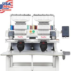 Máquina Bordadora de Gorras de Alta Velocidad de 12 Agujas y Dos Cabezales, 400*500 mm, 1200 RPM, con Función de Diseño de Patrones e Imágenes - Product Image 2