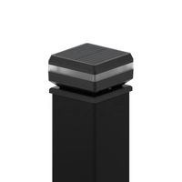 Poteau d'éclairage extérieur moderne Poteau de jardin carré étanche IP65 Luminaire de pilier solaire à LED Clôture extérieure