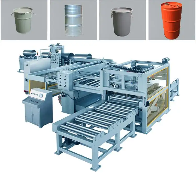 Steel Drum Production Line/Steel Drums Manufacturing Equipment 55 Gallon /Automatic 200-220 Liter Drum Making Machine