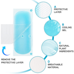 Suministro DE CUIDADO DE LA SALUD Apósitos transparentes para heridas Parche de hielo de gel de hidrogel de enfriamiento de hierbas para bebés Parche de hielo de enfriamiento de fiebre en la frente - Product Image 4