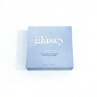 Boîte cadeau magnétique bleu clair personnalisée pour soins de la peau, emballage rigide en carton de luxe pour ensemble de sérums cosmétiques avec logo personnalisé