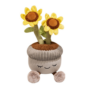 Peluche de tournesol et de chrysanthème en pot, en coton PP, simulation de plante de <span class=keywords><strong>cactus</strong></span>, 11-30CM, petit ornement de bureau disponible - Product Image 5