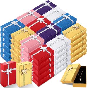 Set di Scatole Regalo per Gioielli, Contenitori in Cartone <span class=keywords><strong>con</strong></span> Fiocco per Anelli, Collane, Orecchini e Bracciali - Product Image 1
