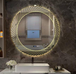 Espejo de tocador LED Circular moderno Premium, interruptor inteligente de pantalla táctil antivaho para baño, salón, sala de estar, hoteles, hospitales - Product Image 5