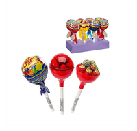 Sucettes géantes personnalisées en gros, sucettes dures aux saveurs fruitées, sucettes géantes à marque privée, emballage en sachet halal