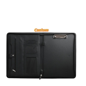 Chất lượng cao tùy chỉnh kinh doanh padfolio B5 A5 A4 da tài liệu danh mục đầu tư với dây kéo chủ sở hữu thẻ trực tiếp từ nhà sản xuất - Product Image 1