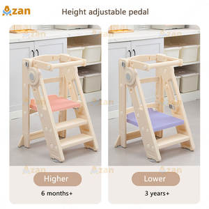 Torre de Aprendizaje Montessori 2 en 1 Plegable para Niños, Taburete de Pie Plegable para Cocina y Aprendizaje - Product Image 3