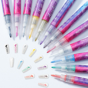 12Pcs Luxury Nail Art Graffiti Pens Black Gold Color UV <strong>Gel</strong> Nail Polish Line Dot Painting Drawing Pen Liner Fiber DIY Flower - Product Image 2