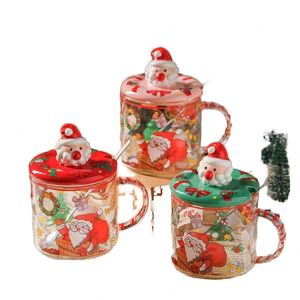 Taza de Café de Cerámica Resistente al Calor con Diseño de Árbol de Navidad, 400 ml, Ecológica, Moderna y Hermosa, con Platillo, Regalos de Navidad - Product Image 1